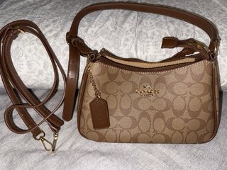 Bolso Coach Monogram Marrón y Beige