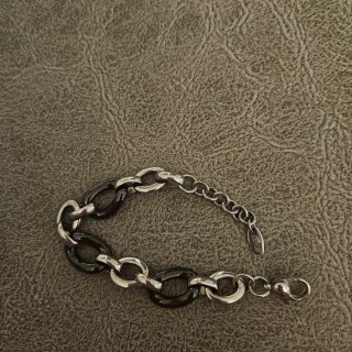 Pulsera Lotus Plata y Negro