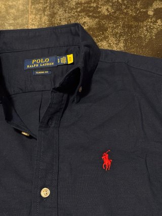 Camicia Ralph Lauren Lino Blu Taglia S