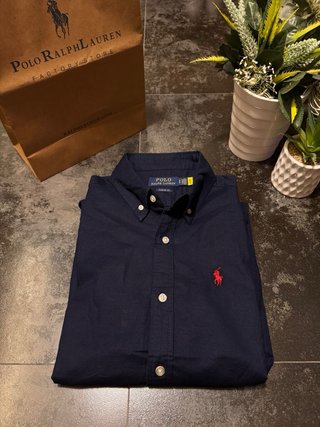 Camicia Ralph Lauren Lino Blu Taglia S
