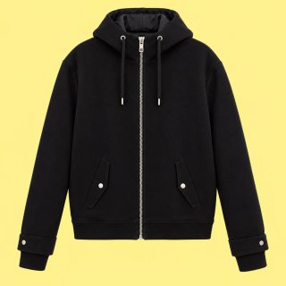 Chaqueta con cremallera y capucha
