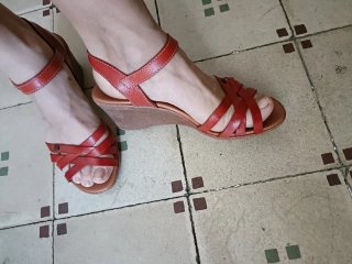 Sandalias rojas talla 40