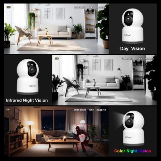 SriHome Cámara Vigilancia 5MP WiFi 2.4/5GHz