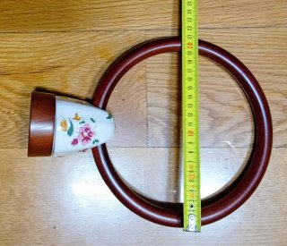 Toallero Vintage Porcelana y Madera