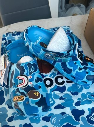 Crocs x Bape Azules Talla 43-44 (M10)