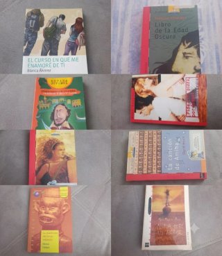 Lote 8 LIBROS literatura juvenil (desde 12 años)