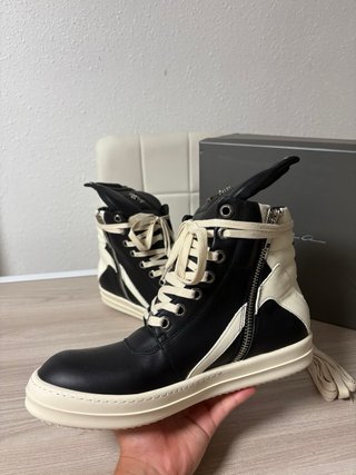 Rick Owens Zapatillas Negras y Blancas