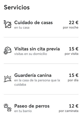 Cuidadora y paseadora de perros.