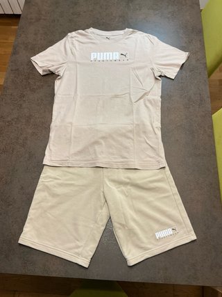 Conjunto Puma Chándal Corto Beige