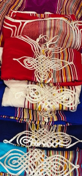 Túnica marroquí artesanal talla única