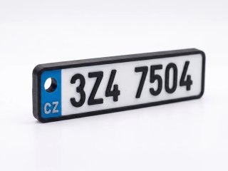 Llavero personalizado matrícula coche