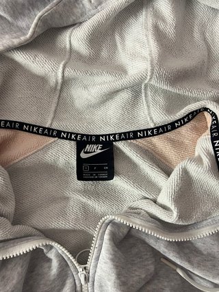 Sudadera Nike Air Gris, Rosa y Blanca