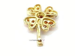 colgante oro 18k con piedra con circonita