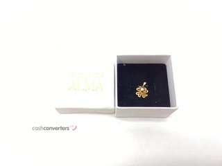 colgante oro 18k con piedra con circonita
