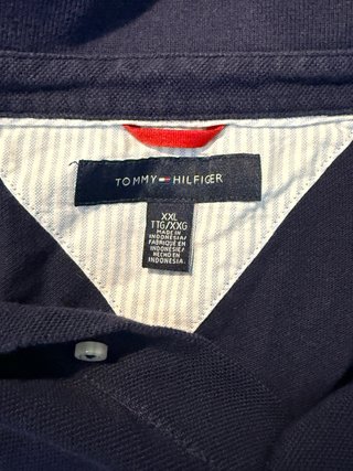 Polo Tommy Hilfiger Manga Larga XXL Azul Marino