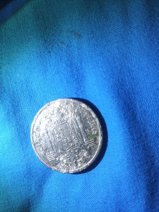 Moneda de cinco Pesetas 1949 francisco franco caud