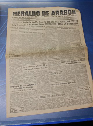 Heraldo de Aragón. Periódicos antiguos. Años 40, 50 y 70.