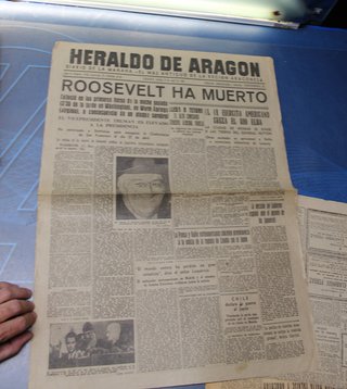 Heraldo de Aragón. Periódicos antiguos. Años 40, 50 y 70.