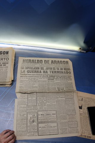 Heraldo de Aragón. Periódicos antiguos. Años 40, 50 y 70.