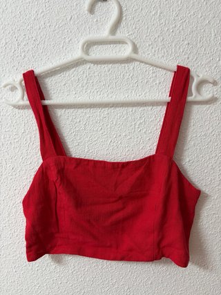 Crop top rojo Stradivarius Talla M