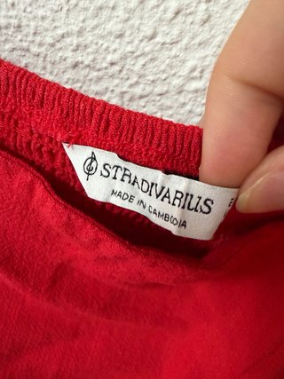 Crop top rojo Stradivarius Talla M