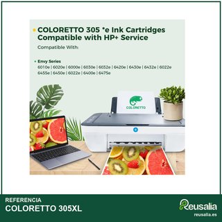 COLORETTO tinta cartuchos HP 305XL alta