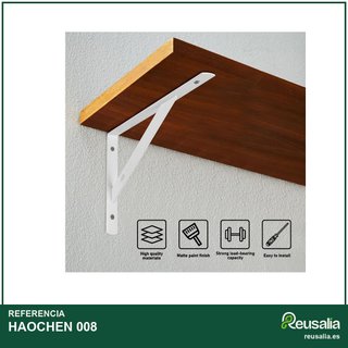8 Soportes estantes pared triangulares 300x190mm