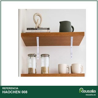 8 Soportes estantes pared triangulares 300x190mm