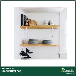 8 Soportes estantes pared triangulares 300x190mm