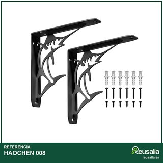 8 Soportes estantes pared triangulares 300x190mm