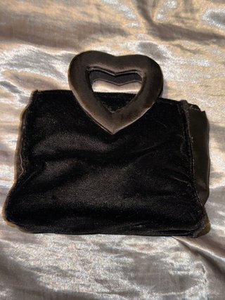Mini bolso terciopelo corazón