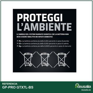 GP-PRO GTX7L-BS batería arranque gel 12V 6Ah