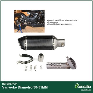 Escape motocicleta aluminio silenciador