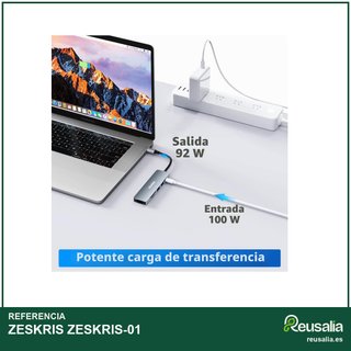 ZESKRIS Hub USB C 6 en 1 HDMI 4K