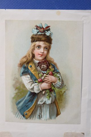 Cromos antiguos estilo victoriano 1900 - 1920.