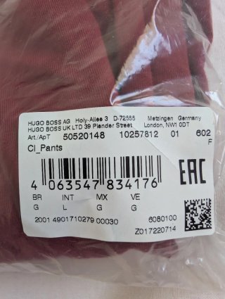 Pantalones Pijama Mujer Hugo Boss Rojo Oscuro