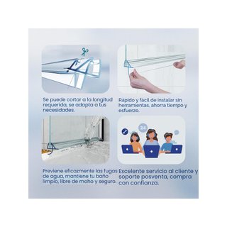 HNNHOME junta mampara baño 870 mm