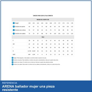 ARENA bañador mujer una pieza resistente