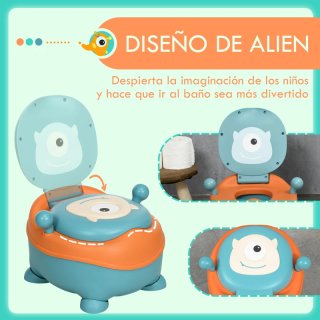 Orinal infantil con diseño de monstruo