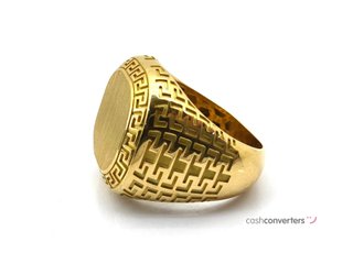 sello oro 18k con piedra con circonita