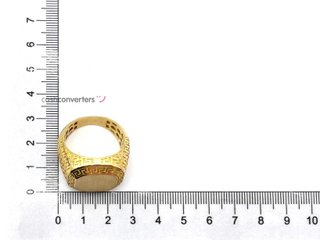 sello oro 18k con piedra con circonita
