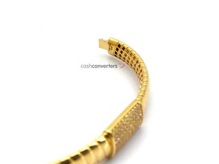 pulsera oro 18k con piedra con circonita