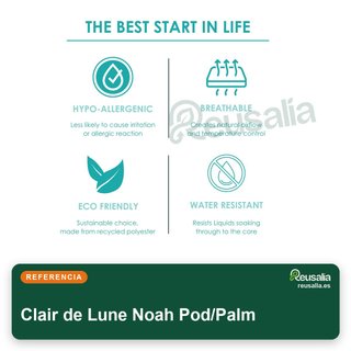 Clair de Lune Noah Pod/Palm colchón acolchado