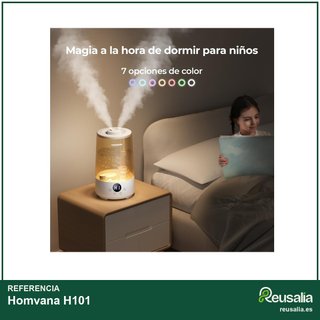 Homvana humidificador ultrasónico 3.6L gris