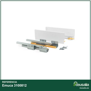 Emuca kit cajón cocina baño blanco