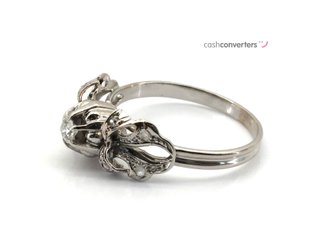 anillo oro 18k con piedra con diamante