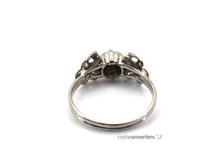 anillo oro 18k con piedra con diamante