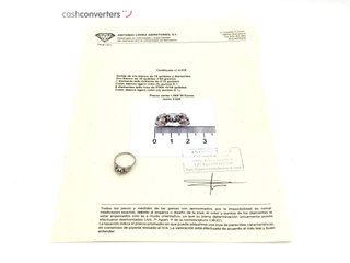 anillo oro 18k con piedra con diamante