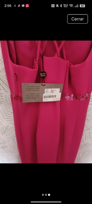 Vestido largo fiesta fucsia