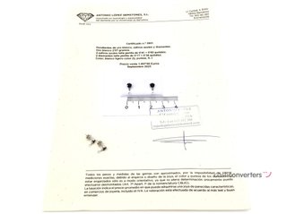 pendientes oro 18k con piedra con diamante,zafiro